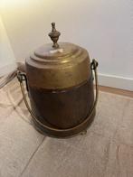 Antieke Koperen Emmer met Deksel, Ophalen of Verzenden, Koper