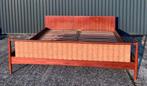 Vintage Groot Bed Louis van Teeffelen Stijl, Ophalen, Gebruikt, Bruin, Vintage Deens