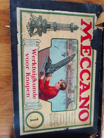 Originele Meccano, doos 1, doos 1a en doos 2a met (origineel beschikbaar voor biedingen