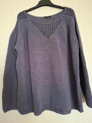 Didi trui paars, gebreid met opengewerkte details. Maat M/L beschikbaar voor biedingen