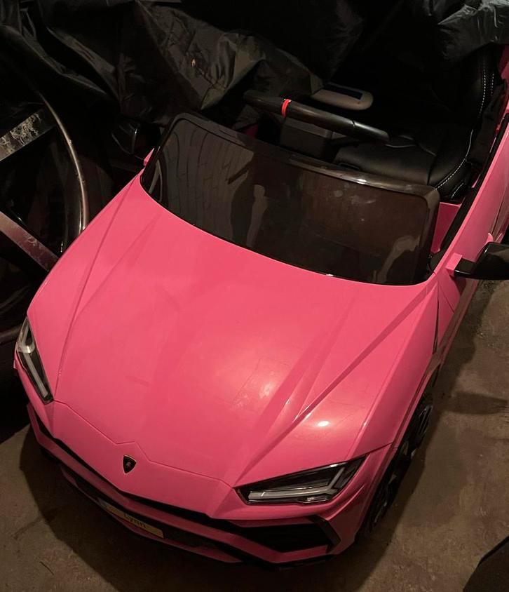 Roze Lamborghini Urus Kinderauto, Kinderen en Baby's, Speelgoed | Buiten | Accuvoertuigen, Zo goed als nieuw, Ophalen