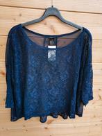 H&M blouse met kant mt. S/M, Nieuw, Blauw, H&M, Maat 36 (S)