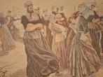 Litho Volendamse Vrouwen - Ferdinand Kruis, Antiek en Kunst, Kunst | Litho's en Zeefdrukken, Ophalen of Verzenden