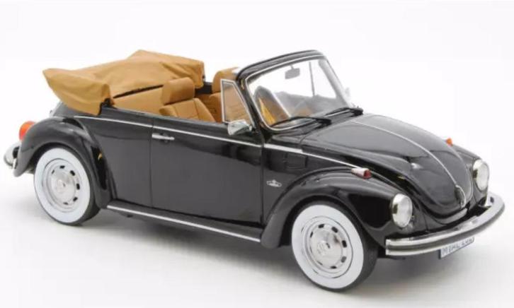 Volkswagen 1303 Cabrio 1972 Zwart Schaal 1/18 Norev 188533, Hobby en Vrije tijd, Modelauto's | 1:18, Nieuw, Auto, Norev, Ophalen of Verzenden