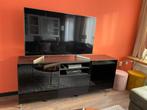 IKEA TV meubel glans zwart. 180x42x74, Ophalen, 150 tot 200 cm, Zo goed als nieuw, Minder dan 100 cm