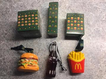 Set 3 Mc Donald’s kerstballen Big Mac, frietjes, coca cola beschikbaar voor biedingen