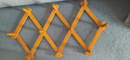 Vintage scharnier harmonica wand rek, geel, jaren 50, Antiek en Kunst, Antiek | Keukenbenodigdheden, Ophalen of Verzenden