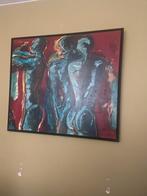 Schilderij op linnen 113 x100 cm 200 euro, Antiek en Kunst, Ophalen