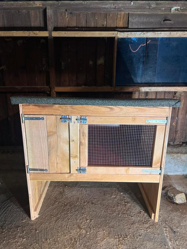 Konijnenhok handgemaakt te koop!!!!, Dieren en Toebehoren, Knaagdieren en Konijnen | Hokken en Kooien, Nieuw, Hok, 90 cm of meer