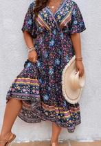 SHEIN Vrouwen Plus Bloemenprint Ruffle Zoom Jurk, Kleding | Dames, Jurken, Ophalen of Verzenden, Zo goed als nieuw, Maat 46/48 (XL) of groter