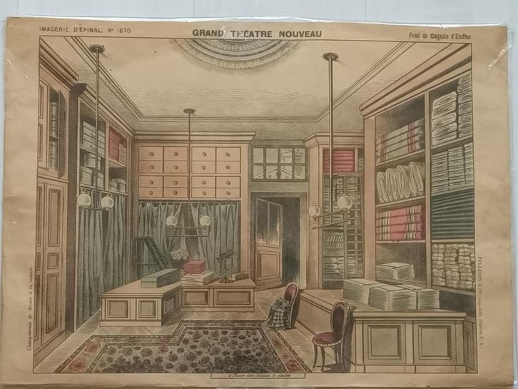 Pellerin Imagerie D’Epinal-Grand Theatre Nouvea, Antiek en Kunst, Curiosa en Brocante, Ophalen of Verzenden