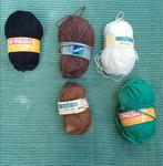 5 bollen restgaren van phildar, Ophalen of Verzenden, Gebruikt, Breien of Haken, Wol of Garen