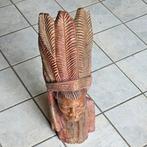 Zuid-Amerikaans Houtsnijwerk Indianenfiguur, Ophalen of Verzenden