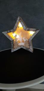 Kerst ster  hout met licht, Ophalen of Verzenden, Zo goed als nieuw