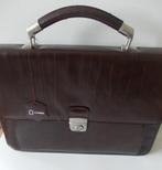 Leren attaché tas met schouderband (nieuw showroom model), Overige merken, Bruin, Nieuw, Ophalen of Verzenden