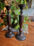 Massief koperen kandelaars, jaren '70, Antiek en Kunst, Ophalen of Verzenden, Koper of Brons