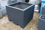2 x grote bloembak bloempot Cube XXL antraciet Polystone, Overige materialen, Vierkant, Nieuw, Ophalen of Verzenden