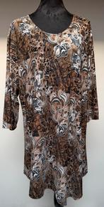 Superleuke bruin/grijs/witte tuniek paisleyprint MAGNA 56/58, Kleding | Dames, Grote Maten, Ophalen of Verzenden, Zo goed als nieuw