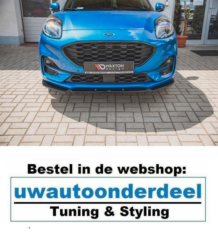 Maxton Design Ford Puma ST Line Spoiler Lip Voorspoiler Spli, Auto diversen, Tuning en Styling, Ophalen of Verzenden