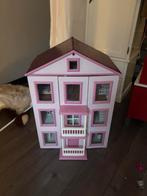 Leuk groot houten poppenhuis met meubels, Ophalen, Gebruikt, Poppenhuis