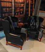 Set van 2 - Chesterfield Oorfauteuil Black Velours Edition, Bollenmarkt 14c, Ophalen of Verzenden, Zo goed als nieuw, Jan Frantzen