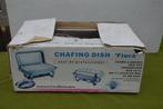 Complete chafing dish set Fiora RVS met bakken hoog en laag, Ophalen of Verzenden, Gebruikt