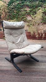 Ingmar Relling Westnofa Lounge Stoel - Jaren 70 beige, Huis en Inrichting, Fauteuils, Ophalen, Gebruikt, 75 tot 100 cm, Metaal