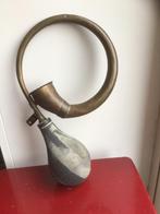 Antieke claxon / Hoorn /toeter met blaasbalg, Ophalen of Verzenden, Koper