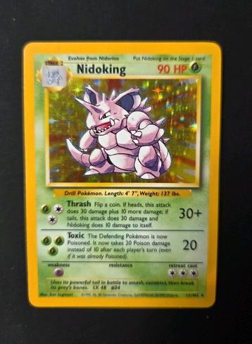 Nidoking 11/102 Pokemon Base holo beschikbaar voor biedingen
