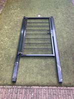 Poort ijzer, zwart gepoedercoat en verzonken, Ophalen, 100 tot 150 cm, Nieuw, Looppoort