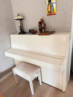 witte/ creme piano met kruk, Ophalen, Gebruikt, Wit, Piano