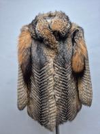 Rood Vos prachtige korte Bontjas Met capuchon, maat 38, Verzenden, Zo goed als nieuw, Maat 38/40 (M), Roze