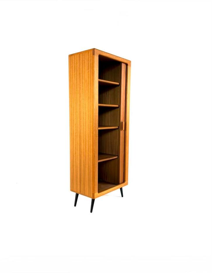 Vintage teakhouten highboard, Silkenborg Møbelfabrik ‘80, Huis en Inrichting, Kasten | Wandmeubels, Zo goed als nieuw, 150 tot 200 cm
