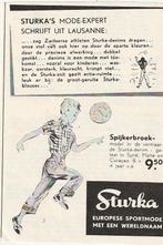 Retro reclame 1954 Sturka jongensmode spijkerbroeken, Verzamelen, Verzenden, Overige typen