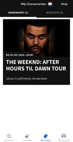 The weeknd concert ticket Amsterdam 16 juli, Tickets en Kaartjes, Eén persoon, Juli