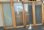 4 Lundia kastdeurtjes met matglas, met hang- en sluitwerk., Ophalen, Gebruikt