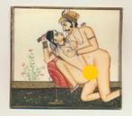 Erotische Miniatuur schilderij - India - Antiek - ca. 1920, Verzenden