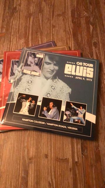 Elvis on tour,4 dubbel lp’s on blue vinyl plus cd’s (nieuw) beschikbaar voor biedingen