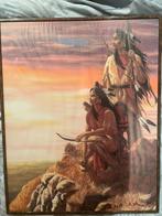 Indianen schilderijen, Minder dan 50 cm, Schilderij, Zo goed als nieuw, Ophalen