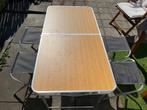 Campingset 4 persoons, camping tafel incl klapstoelen, Caravans en Kamperen, Ophalen of Verzenden, Nieuw, Campingtafel