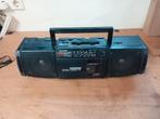 Sharp WQ-T222 Ghettoblaster Dubbele Cassette Recorder, Ophalen of Verzenden, Gebruikt, Radio