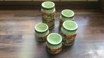 Retro eierdopjes met appeltjesmotief,, Verzenden, Huis en Inrichting