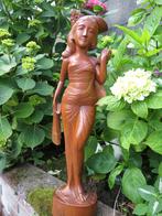waardevol prachtig vrouw beeld uit hout gesneden 60 cm, Ophalen of Verzenden