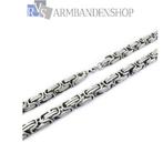 RVS koningsschakel ketting 70 cm 5, 7 of 9 mm dik zilver RVS, Verzenden, Nieuw, Zilver, Overige materialen