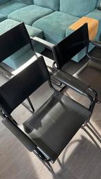 Set van 3 sledestoelen – Bauhaus / Jan des Bouvrie stijl, Huis en Inrichting, Ophalen, Drie, Zwart, Zo goed als nieuw