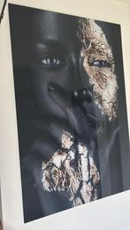 Moderne Print - Vrouw met Goud plexiglas licht beschadigd, Huis en Inrichting, Woonaccessoires | Schilderijen, Tekeningen en Foto's