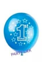 1e verjaardag ballonnen- 10 stuks nr C341, Nieuw, Versiering, Ophalen of Verzenden, Verjaardag