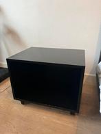 Nachtkastje zwart lak, Ophalen, Overige materialen, Gebruikt, 45 tot 65 cm