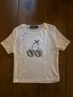 Shirt met disco ballen, gloednieuw maat S, Verzenden, Wit, Nieuw, Korte mouw