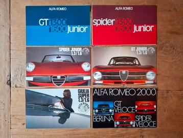 Alfa Romeo Giulia, Berlina, Spider, GT Junior, GT Veloce beschikbaar voor biedingen